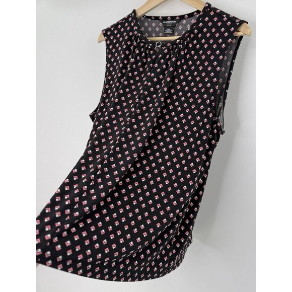 Liz Claiborne Liquid Knit Keyhole Front Blouse Petite XXL Boho Office Workwear - Picture 4 of 8